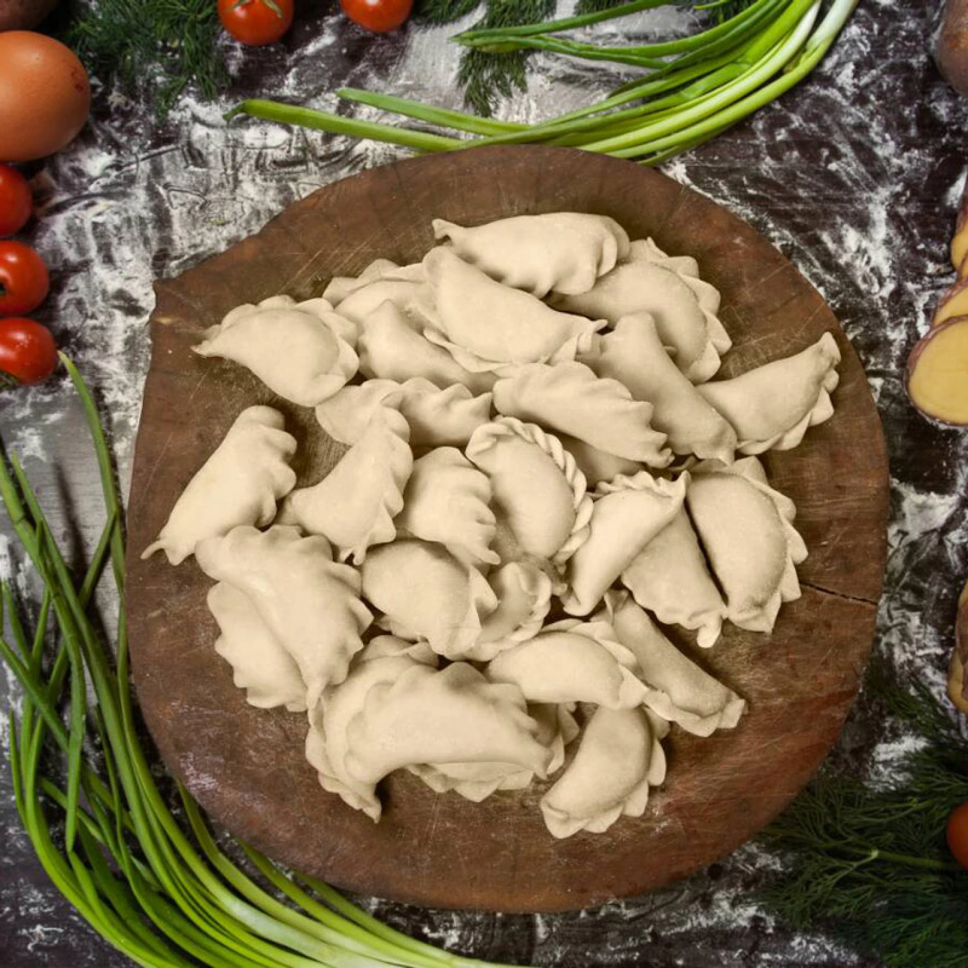 Вареники с грибами и картофелем