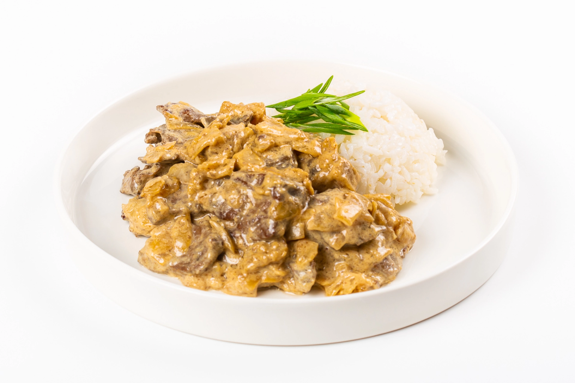 Печень жареная с луком с картофельным пюре