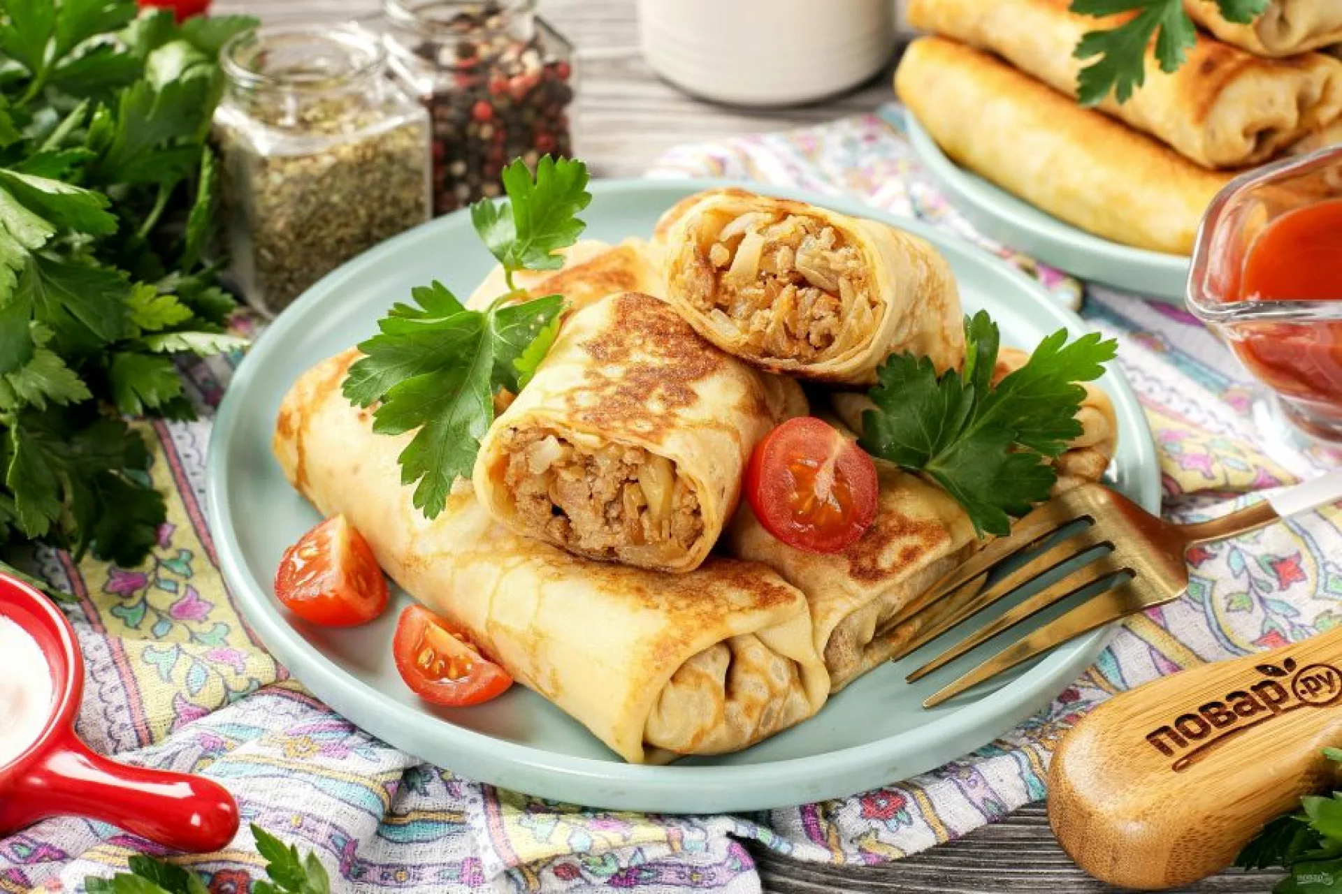 Блинчики фаршированные